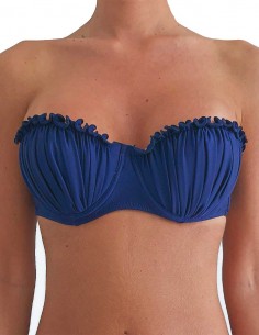 Top fascia balconcino colore blue notte, imbottita, con effetto push up