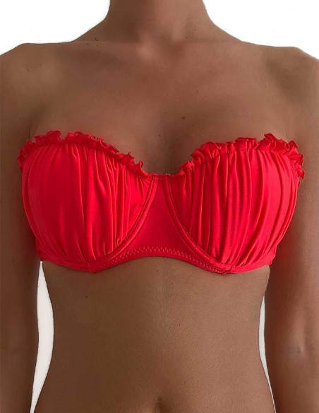 Retro della fascia imbottita balconcino Greta colore rosso