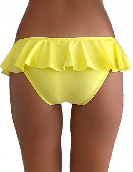 Retro dello slip con volant modello Capri colore giallo limone