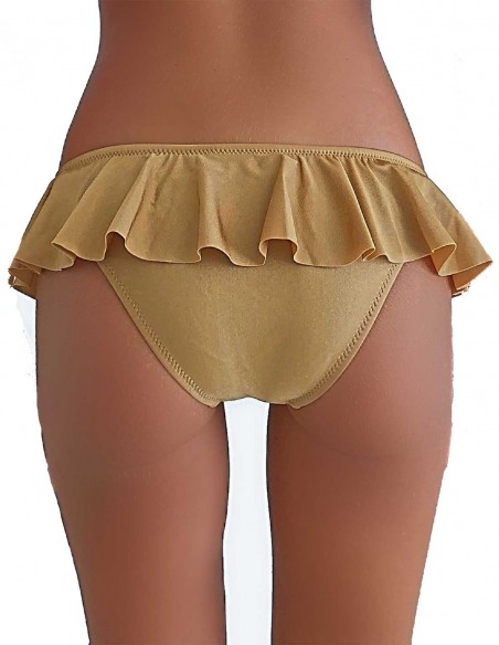 Retro dello slip con volant modello Capri colore sabbia