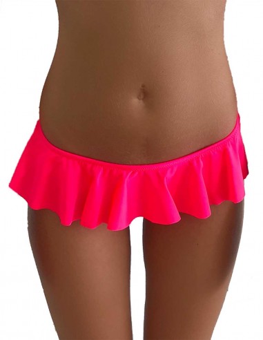 Brasiliana o slip con balze (volant), colore corallino