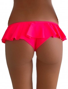 Brasiliana o slip con balze (volant), colore corallino 2