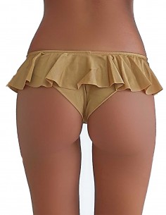 Brasiliana o slip con balze (volant), colore sabbia 2