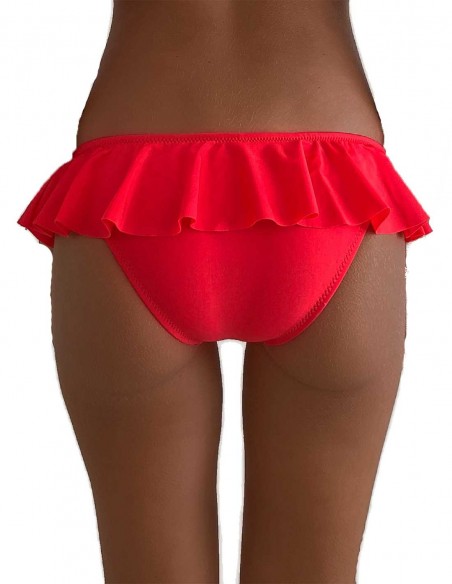Retro dello slip con volant modello Capri colore rosso