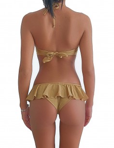 Bikini colore sabbia reggiseno maxi push up con volant slip o brasiliana 2