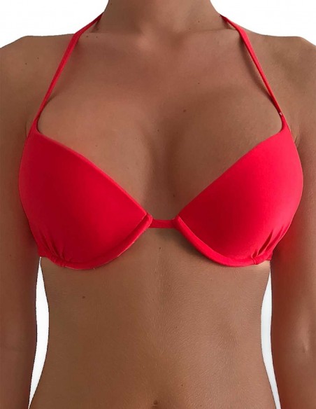 Top maxi push up malibù colore rosso