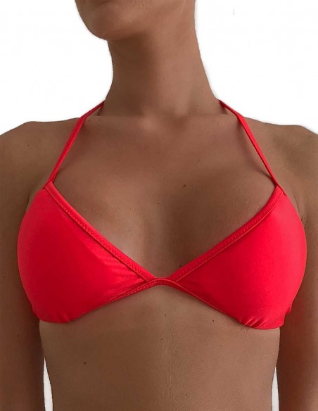Top triangolo bordato Elsa colore rosso