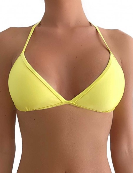 Retro del top triangolo bordato Elsa colore giallo normale