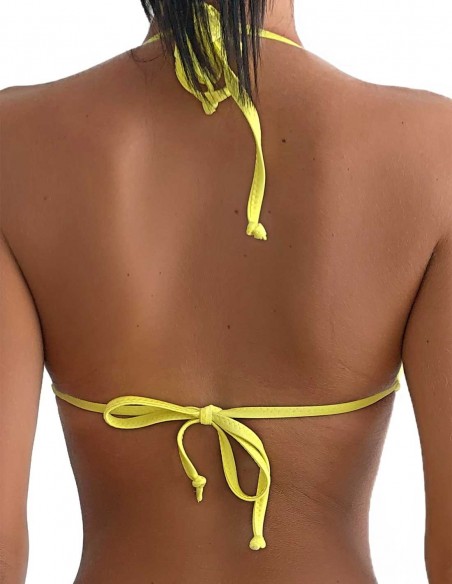 Retro del top triangolo bordato Elsa colore giallo limone