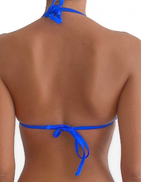 Retro del top triangolo bordato Elsa colore blue elettrico