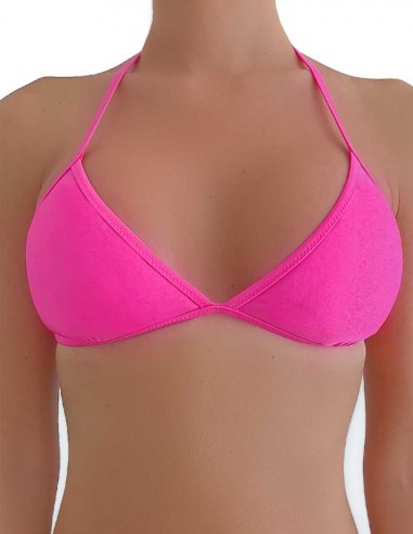 Top triangolo bordato Elsa colore fucsia