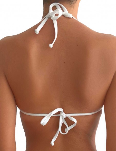 Retro del top triangolo bordato Elsa colore bianco