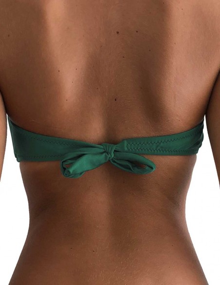 Retro della fascia imbottita balconcino Greta colore verde foresta