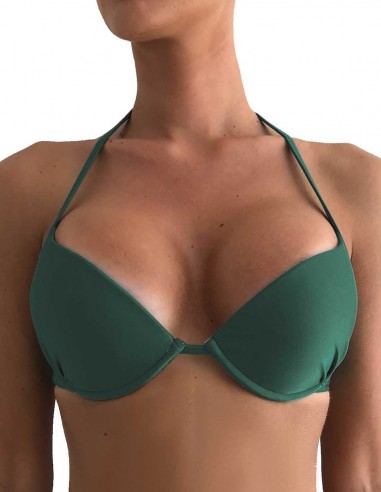 Top maxi push up malibù colore verde foresta