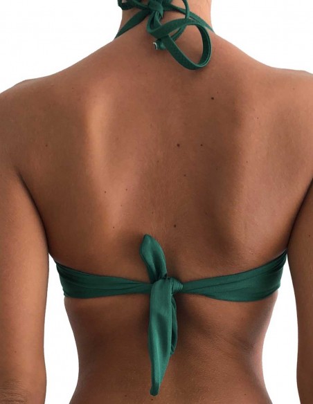 Retro del top maxi push up malibù colore verde foresta