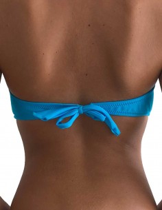 Top fascia balconcino colore azzurro, imbottita, con effetto push up 2