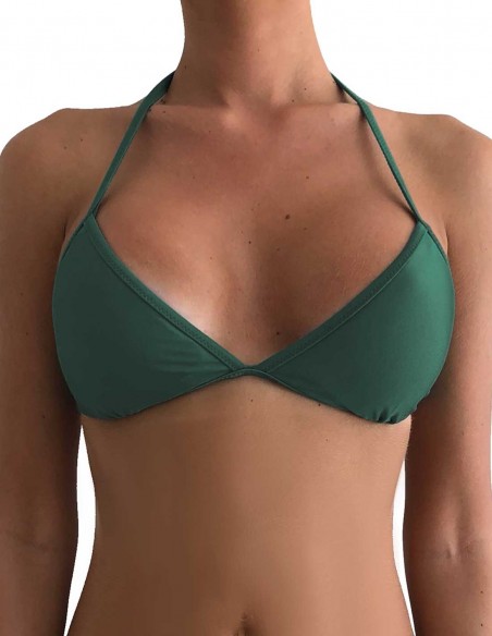 Top triangolo bordato Elsa verde foresta