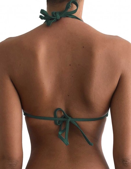 Retro del top triangolo bordato Elsa colore verde foresta