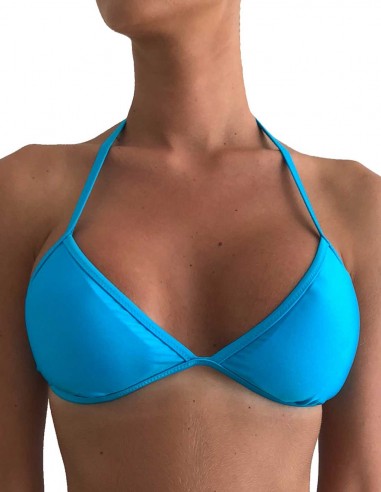 Top triangolo bordato Elsa azzurro