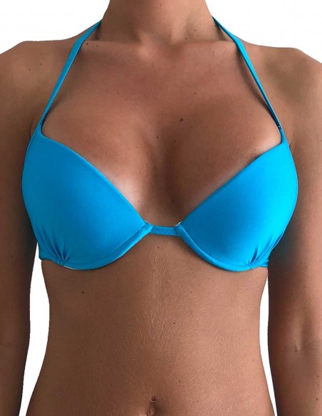 Top maxi push up malibù colore azzurro