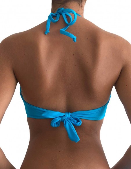 Retro del top maxi push up malibù colore azzurro