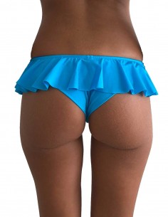 Brasiliana o slip con balze (volant), colore azzurro 2
