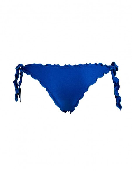 Retro della brasiliana con smerlo frou frou blue elettrico